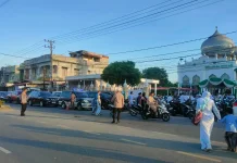 Polsek Muara Satu Amankan Shalat Idul Fitri di Masjid Al-Ikhlas Batuphat Timur