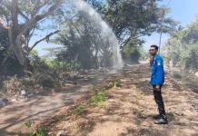 Kebakaran Tumpukan Sampah di Blang Pulo Lhokseumawe