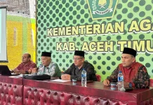 Pengawas dan Operator Madrasah Ikut Sosialisasi Akreditasi di Kemenag Aceh Timur