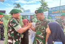 Dandim Aceh Utara Pimpin Korps Raport, 56 Prajurit Naik Pangkat
