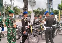 Personel dan PNS Kodim Aceh Utara Ikut Sosialisasikan Gaktib dan Safety Riding