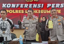 Polres Lhokseumawe Ungkap Kasus Senpi Ilegal, Dua Tersangka Diamankan Satu DPO