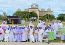 Ratusan Siswa  Raudhatul Athfal Lhokseumawe Ikuti Manasik Haji