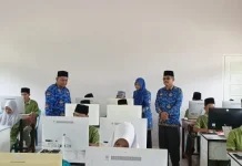 Kakankemenag Aceh Timur Monitoring Pelaksanaan TKA MTsN 2026