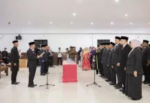 Malam Pelantikan 21 Pejabat Pidie Jaya, Banjir Jadi Ujian Awal Jajaran Baru