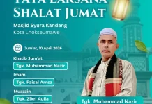 Tgk. Muhammad Nasir Jadi Khatib Jumat di Masjid Syura Kandang