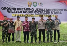 Sebanyak 15 Jembatan Dibangun Serentak di Wilayah Kodim Aceh Utara