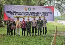 Lima Belas Jembatan Dibangun Serentak di Wilayah Kodim 0103/Aceh Utara
