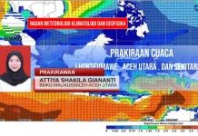 Potensi Hujan Ringan di Sejumlah Wilayah Aceh, BMKG Himbau Masyarakat Waspada