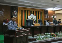 Sekda  Hadiri Rapat Paripurna Penetapan Proleg Kota Lhokseumawe