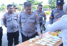 Cegah Penyalahgunaan Narkoba, Polres Utara Cek Urin Personel