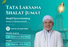 Tgk Muhammad Iqbal Hasan Isi Khutbah Jumat di Masjid Syura Kandang
