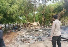 Rumah Kayu di Dewantara Terbakar, Polisi Gerak Cepat Amankan TKP