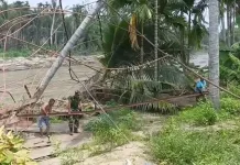 Pembersihan Puing Jembatan Gantung di Sawang Terus Berlanjut