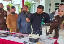 Komitmen Berantas Narkoba, Kejari Aceh Utara Hancurkan Barang Bukti