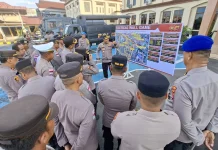 Polres Lhokseumawe Gelar Simulasi Sispamkota dan Tactical Wall Game