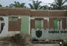 Kantor Koramil 02/Kuta Makmur di Renovasi