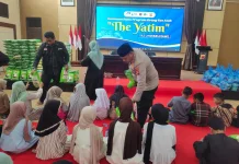 Polres Lhokseumawe dan YAI Santuni 150 Anak Yatim