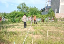 Pembangunan Empat Unit Rumdin Polsek Muara Dua Dimulai