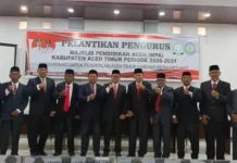 Plt Sekda Aceh Timur Lantik Pengurus MPA Periode 2026–2031