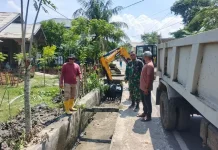 Pembersihan Irigasi, TNI-Polri, Pemerintahan dan Warga Kompak Bergerak