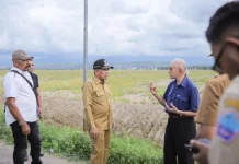 Wali Nanggroe Tinjau Krueng Mereudu dan Lahan Pertanian