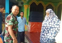 Danramil Dewantara Salurkan Bantuan, Hadirkan Senyum Anak Yatim