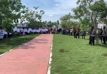 Karyawan PTPN IV Gelar Aksi Damai, Polres Aceh Utara kerahkan Ratusan Personel