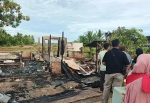Warkop Sekaligus Rumah di Seunuddon Ludes Terbakar, Kerugian Capai Rp130 Juta
