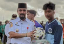 Puluhan Tim Ramaikan Turnamen Sepak Bola Pelajar di Simpang Ulim