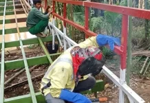 Pengerjaan Jembatan Gantung Sawang Sudah Mencapai 54 Persen