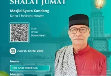 Mesjid Syura Kandang Hadirkan Tgk H Safari Sebagai Khatib Jumat