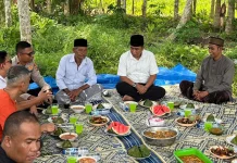 Kapolres Lhokseumawe Hadiri Khanduri Blang di Simpang Keuramat