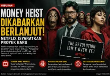 Serial ‘Money Heist’ Dikabarkan Berlanjut, Netflix Isyaratkan Proyek Baru