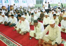 Bupati dan Wakil Bupati Aceh Utara Shalat Idul adha di Masjid Agung Baiturrahim
