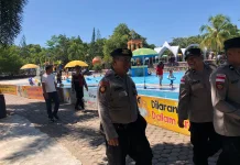 Polisi Ikut Amankan Wisata Water Boom Mangat Ceria saat Libur Idul Adha 1447 H