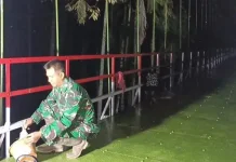 Jembatan Gantung Penghubung Dua Dusun si Sawang Tuntas Direhab
