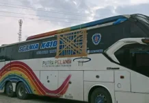 Bus Pelangi Dilempari Batu, Penumpang Balita Nyaris Jadi Korban
