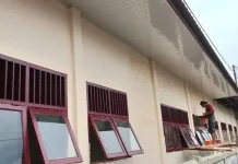 Rehab SD Negeri 4 Muara Dua Capai Progres 50 Persen