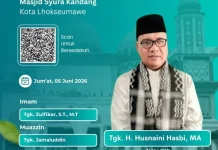 Jumat Besok Tgk. Husnaini Hasbi Isi Khutbah di Masjid Syura Kandang