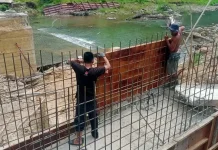 Kodim Aceh Utara Pacu Rehabilitasi Jembatan Perintis Desa Saweuk