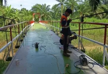 Jembatan Garuda Tahap III di Cot Girek Hampir Rampung