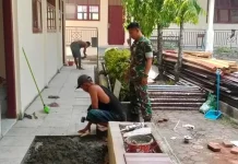 Revitalisasi SD Negeri 4 Muara Dua Capai 75 Persen
