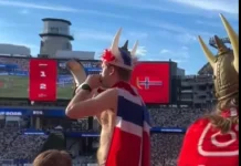 Suporter Norwegia Lakukan Aksi Unik saat Dukung Haaland cs