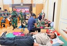 Donor Darah Warnai HUT Bhayangkara ke-80 di Polres Lhokseumawe