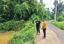 Jalan Antar-Gampong di Simpang Keuramat Aceh Utara Terancam Amblas