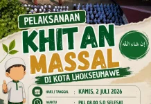 Pelaksanaan Khitan Massal Digelar di SD IT Anak Shalih Lhokseumawe
