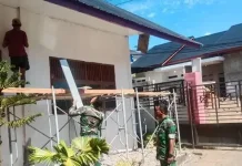 Babinsa Kawal Revitalisasi SD Negeri 5 Lhokseumawe