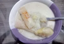 Pulut Panggang Campur Kuah Durian, Perpaduan Cita Rasa Tradisional yang Nikmat