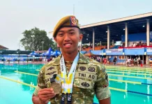 Prajurit Yonarhanud 5/CSBY, Hatrick Medali Kejurnas Renang Kemenpora 2026